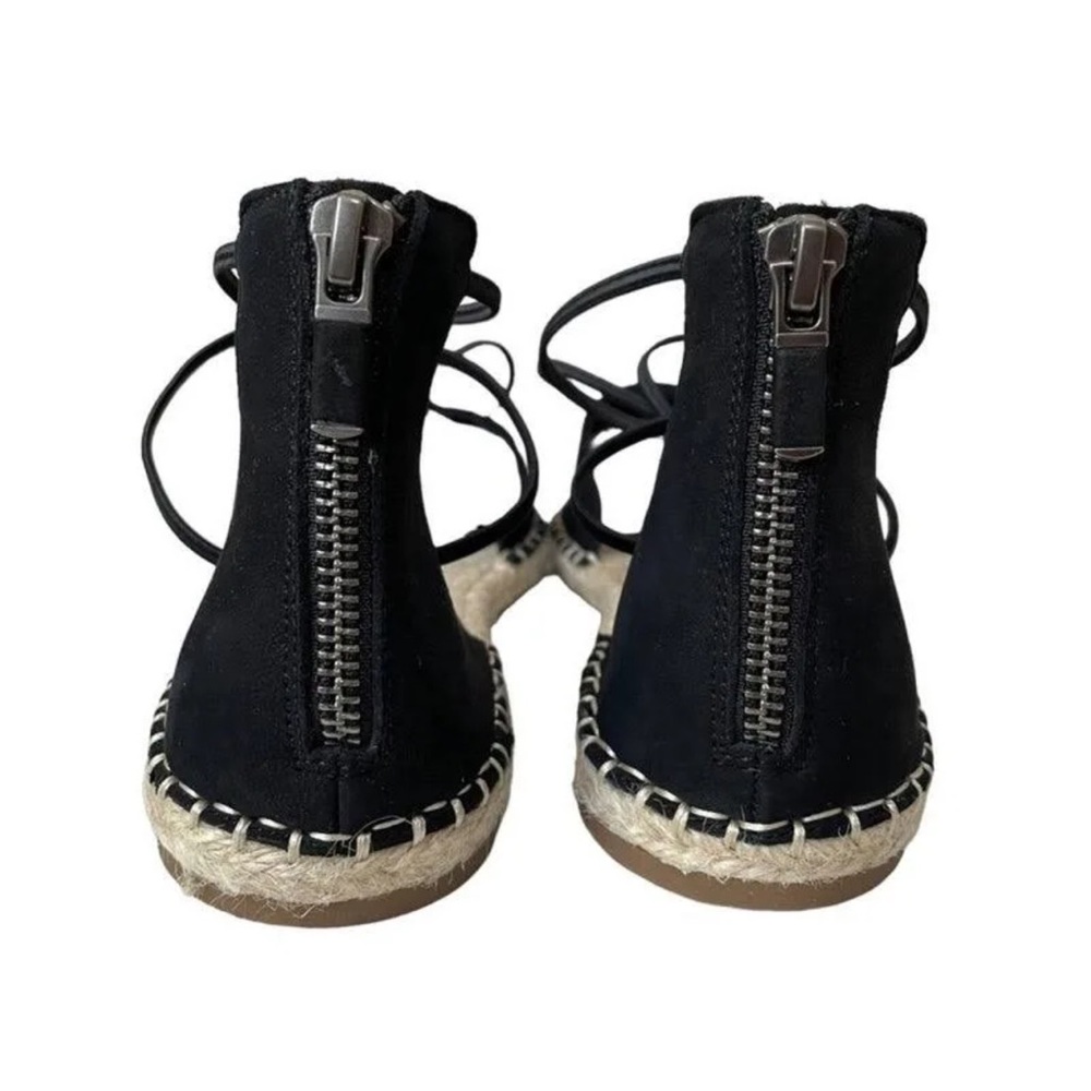 Eileen Fischer NWT Lee Flat Espadrille in Black Suede with back zipper. - Picture 7 of 11